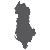 Albania map. Map of Albania in grey color png