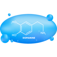 astratto icona con dopamina formula. dopamina formula. png