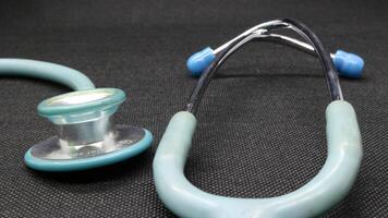 Close up of a blue Stethoscope photo