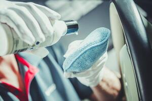 Using Special Detergent to Clean Vehicle Seats photo