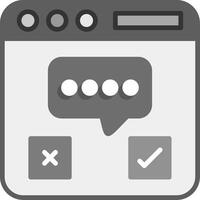 Browser Chat Vector Icon