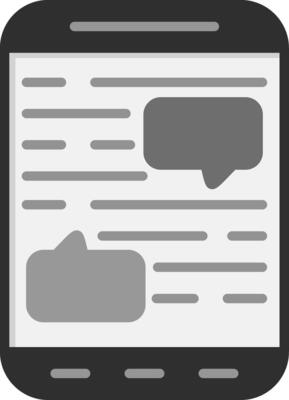 Mobile Chat Vector Icon