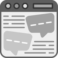 Browser Chat Vector Icon