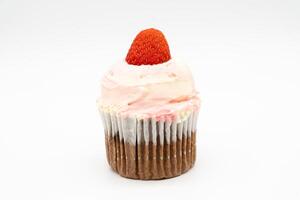 Cupcake isolated on white background. photo