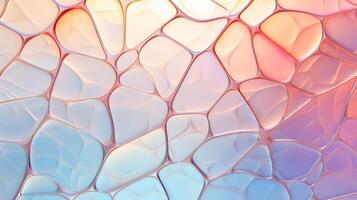 AI generated Abstract delicate multicolored mosaic of frosted glass in soft ambient light photo