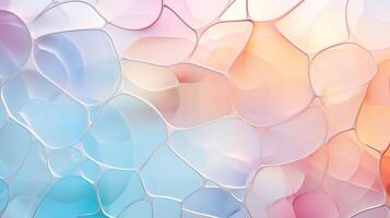 AI generated Abstract delicate multicolored mosaic of frosted glass in soft ambient light photo