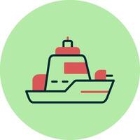 icono de vector de barco