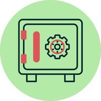 icono de vector de caja fuerte