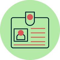 icono de vector de tarjeta de identificación