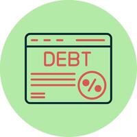 Debt Vector Icon