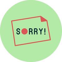 Sorry Vector Icon