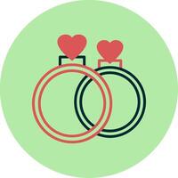 Wedding Rings Vector Icon