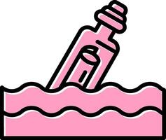 Message In A Bottle Vector Icon