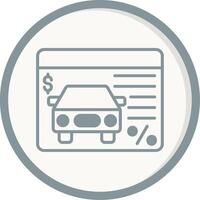 icono de vector de préstamo de coche