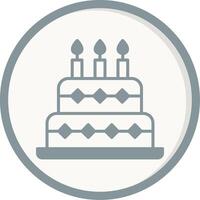 icono de vector de pastel de cumpleaños