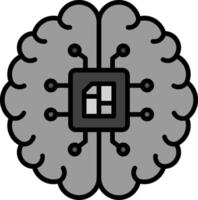 icono de vector de inteligencia artificial