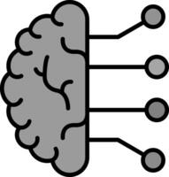 icono de vector de inteligencia artificial