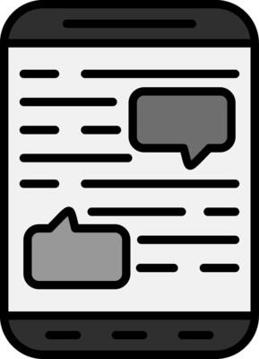 Mobile Chat Vector Icon