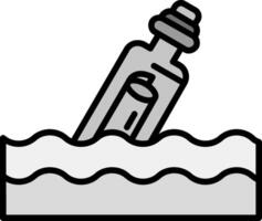 Message In A Bottle Vector Icon