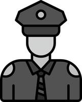 icono de vector de guardia de seguridad