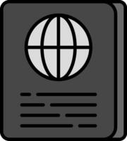 icono de vector de pasaporte