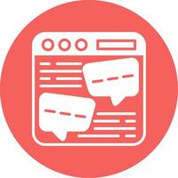 Browser Chat Vector Icon