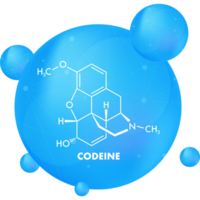 kodein kemisk formel. kodein kemisk molekyl strukturera. png