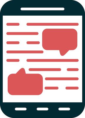 Mobile Chat Vector Icon