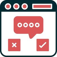 Browser Chat Vector Icon