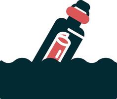 Message In A Bottle Vector Icon