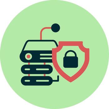 icono de vector de seguridad de datos