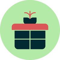 icono de vector de caja de regalo