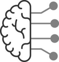 icono de vector de inteligencia artificial