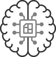 icono de vector de inteligencia artificial