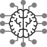 icono de vector de inteligencia artificial