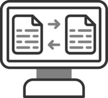 icono de vector de transferencia de archivos