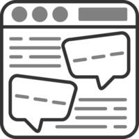 Browser Chat Vector Icon