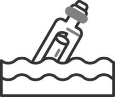 Message In A Bottle Vector Icon