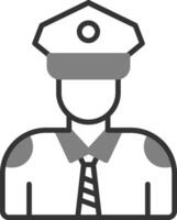 icono de vector de guardia de seguridad