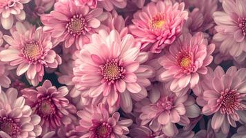 AI generated Soft Pink Chrysanthemum Serenity photo