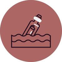 Message In A Bottle Vector Icon