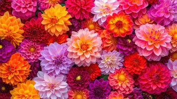 AI generated Vibrant Dahlia Garden Bliss photo