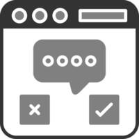 Browser Chat Vector Icon