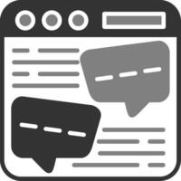 Browser Chat Vector Icon