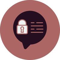 Chat Lock Vector Icon