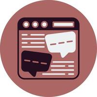 Browser Chat Vector Icon