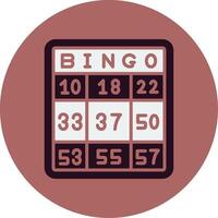 icono de vector de bingo