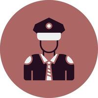 icono de vector de guardia de seguridad