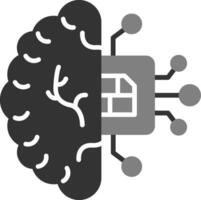 icono de vector de inteligencia artificial