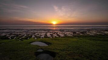 Cemongkak Beautiful Dreamland Beach Hill Pecatu Sunset Bali Indonesia Indonesian Time Lapse video